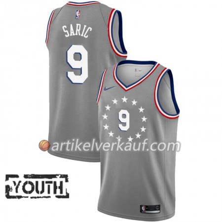 NBA Philadelphia 76ers Trikot Dario Saric 9 2018-19 Nike City Edition Grau Swingman - Kinder